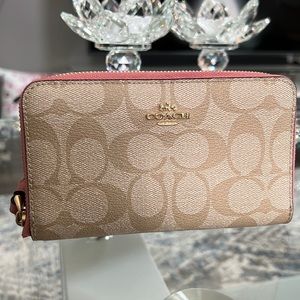 Coach F57468 Phone Wristlet in Signature Coated Canvas